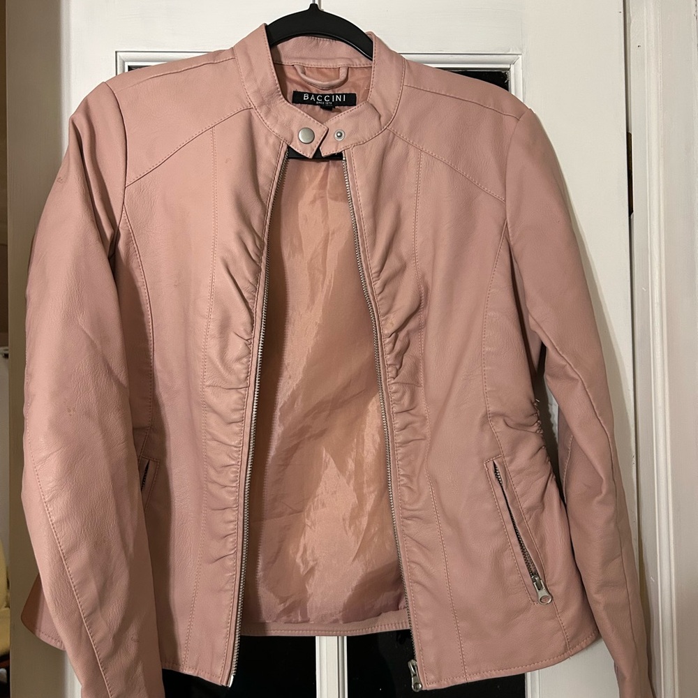 Baccini Women's Blush Leather Jacket